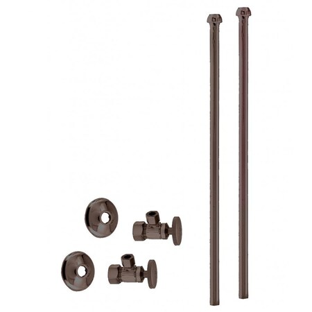 Westbrass Faucet Kit, 5/8" OD x 3/8" OD x 20" Bullnose in Oil Rubbed Bronze D105KBN-12
